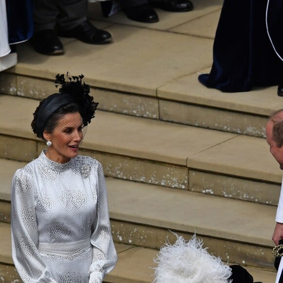 Catherine (Kate) Middleton, duchesse de Cambridge, la reine Letizia d'Espagne, le prince William, duc de Cambridge - Le service de la Jarretière (the Garter service) à la chapelle St Georges à Windsor le 17 Juin 2019.