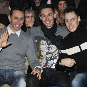 Daniel Ducruet avec ses fils Michaël et Louis au festival de cirque New Generation créé par Pauline Ducruet le 2 février 2013 à Monaco.