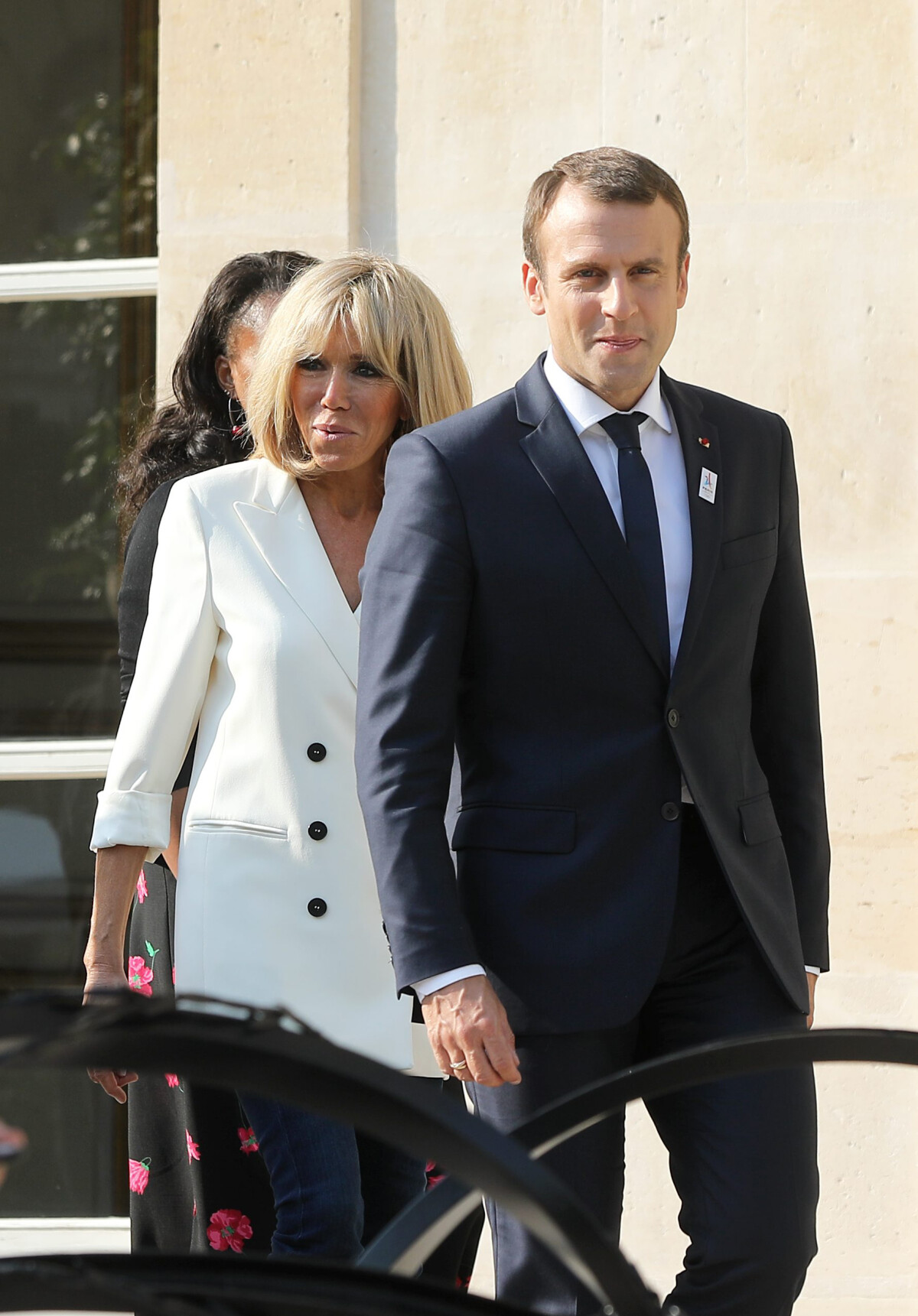 Photo : Le président de la République Emmanuel Macron et sa femme ...