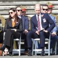 Jacinda Ardern, Première ministre néo-zélandais , le prince William, duc de Cambridge au service commémoratif de la journée ANZAC à Auckland, le 24 avril 2019.