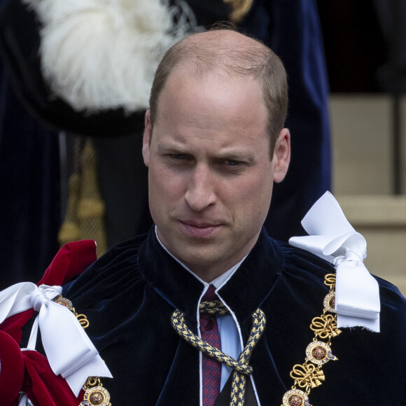 Le prince William, duc de Cambridge, lors de la cérémonie annuelle de l'Ordre de la Jarretière (Garter Service) au château de Windsor, le 17 juin 2019.