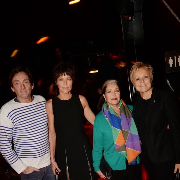 Exclusif - Pierre Palmade, Anne Le Nen, Françoise Fabian et Muriel Robin - After-party du film Brillantissime à la discothèque L'Arc à Paris, France, le 15 janvier 2018. Evènement organisé par Five Eyes Production. © Rachid Bellak/Bestimage