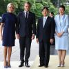 L'empereur du Japon Naruhito, l'impératrice du Japon Masako, le président de la République française Emmanuel Macron et sa femme la Première Dame Brigitte Macron - L'empereur du Japon et l'impératrice du Japon reçoivent le président de la République française et sa femme la Première Dame au palais impérial de Tokyo, Japon, le 27 juin 2019. © Dominique Jacovides/Bestimage