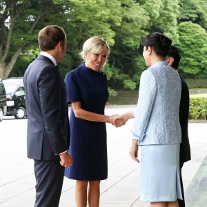 L'empereur du Japon Naruhito, l'impératrice du Japon Masako, le président de la République française Emmanuel Macron et sa femme la Première Dame Brigitte Macron - L'empereur du Japon et l'impératrice du Japon reçoivent le président de la République française et sa femme la Première Dame au palais impérial de Tokyo, Japon, le 27 juin 2019. © Dominique Jacovides/Bestimage