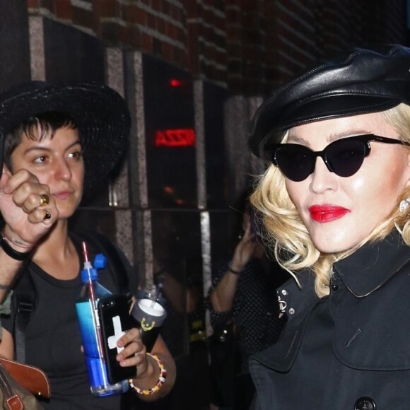 Madonna arrive à l'émission "Tonight Show Starring Jimmy Fallon" à New York, le 20 juin 2019.