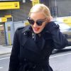 Exclusif - Madonna se promène dans les rues de Londres le 12 juin 2019.  Exclusive - For Germany call for price - London, UNITED KINGDOM - The Iconic American singer-songwriter Madonna seems well prepared for the inclement London weather by wearing a blue mac and dark sunglasses on june 12, 201912/06/2019 - London