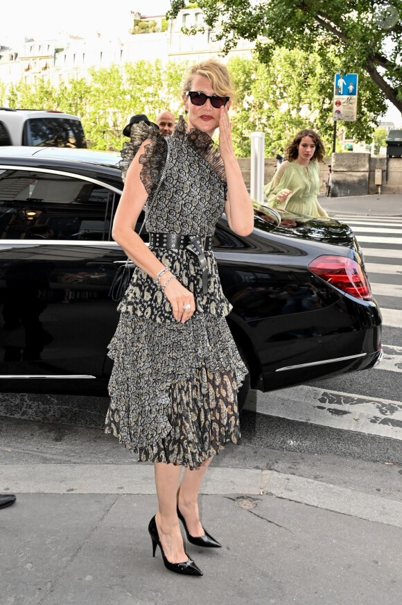 Laura Dern - Les invités de Zoe Kravitz et de son mari Karl Glusman arrivent au restaurant Lapérouse à Paris pour leur Pre Wedding Party le 28 juin 2019.