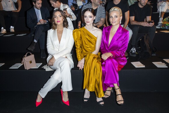 Mandy Moore, Coco Rocha, Pixie Lott assistent au défilé Schiaparelli haute couture Automne-Hiver 2019/2020 à Paris le 1er juillet 2019. © Olivier Borde/Bestimage