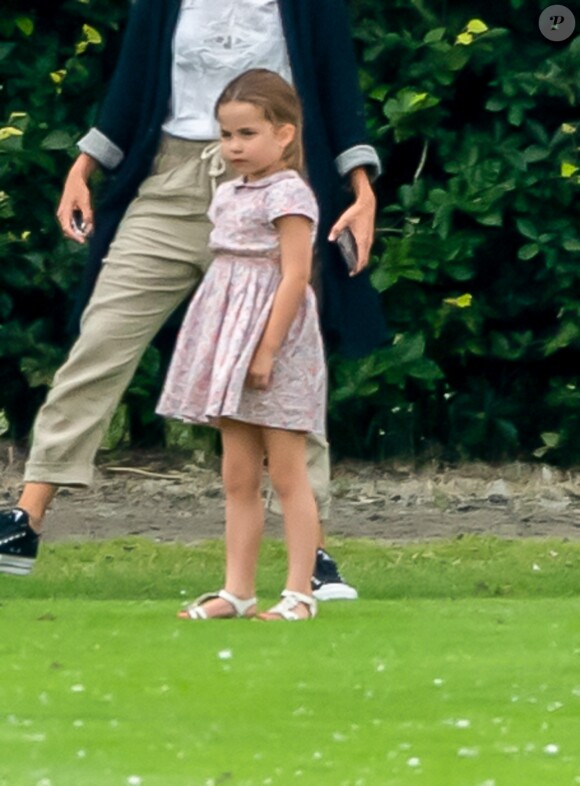 La princesse Charlotte de Cambridge lors d'un match de polo de bienfaisance King Power Royal Charity Polo Day à Wokinghan, comté de Berkshire, Royaume Uni, le 10 juillet 2019.