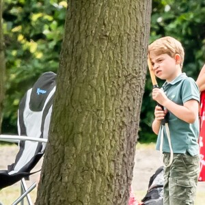 Le prince George de Cambridge lors d'un match de polo de bienfaisance King Power Royal Charity Polo Day à Wokinghan, comté de Berkshire, Royaume Uni, le 10 juillet 2019.