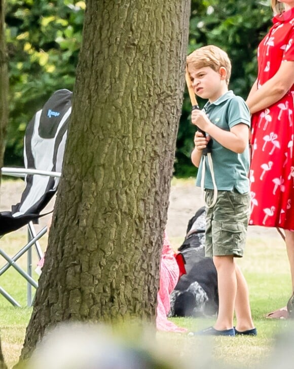 Le prince George de Cambridge lors d'un match de polo de bienfaisance King Power Royal Charity Polo Day à Wokinghan, comté de Berkshire, Royaume Uni, le 10 juillet 2019.