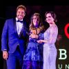 Gary Dourdan, Alexa Connely (Global Gift Empowerment Award) et Lana Parrilla lors de la cérémonie de la 8ème édition du dîner caritatif organisé par la "Fondation Global Gift" à Marbella, le 12 juillet 2019.