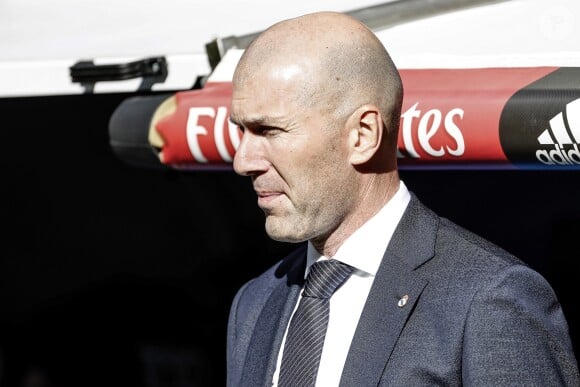 Zinedine Zidane lors de la rencontre entre le Real de Madrid et Celta de Vigo (2-0) à Madrid le 16 mars 2019