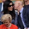 Jeff Bezos et sa compagne Lauren Sanchez assistent à la finale homme du tournoi de Wimbledon "Novak Djokovic - Roger Federer (7/6 - 1/6 - 7/6 - 4/6 - 13/12)" à Londres. Londres, le 14 juillet 2019. © Ray Tang/London News Pictures via Zuma Press/Bestimage