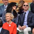 Jeff Bezos et sa compagne Lauren Sanchez assistent à la finale homme du tournoi de Wimbledon "Novak Djokovic - Roger Federer (7/6 - 1/6 - 7/6 - 4/6 - 13/12)" à Londres. Londres, le 14 juillet 2019. © Ray Tang/London News Pictures via Zuma Press/Bestimage