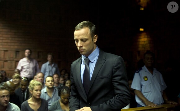 Oscar Pistorius au troisième jour de son procès à Pretoria en Afrique du sud le 21 février 2013.