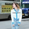 Bella Thorne arrive dans les studios de la radio SiriusXM pour faire la promotion de son nouveau livre 'The Life of a Wannabe Mogul' à New York. Elle porte un jean Chanel et un gilet de la même marque, le 14 juin 2019.