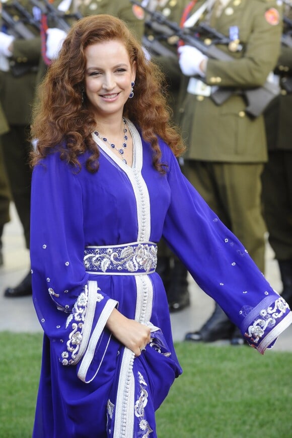 La princesse Lalla Salma du Maroc au mariage religieux du prince Guillaume de Luxembourg et de la comtesse Stephanie de Lannoy, le 20 octobre 2012.