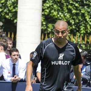 David Trezeguet - Pelé et Diego Maradona s'affrontent lors d'un match de football amical au Palais Royal à Paris le 9 juin 2016.