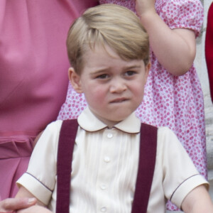 Le prince George - La famille royale d'Angleterre au palais de Buckingham pour assister à la parade "Trooping The Colour" à Londres le 17 juin 2017.