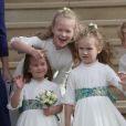 La princesse Charlotte de Cambridge et le prince George de Cambridge - Sorties après la cérémonie de mariage de la princesse Eugenie d'York et Jack Brooksbank en la chapelle Saint-George au château de Windsor, Royaume Uni, le 12 octobre 2018.