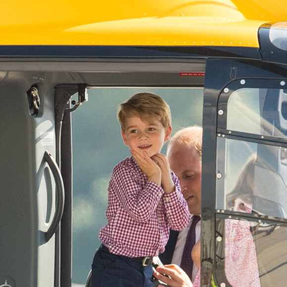 Le prince George de Cambridge le 21 juillet 2017 lors d'une tournée officielle en Allemagne.