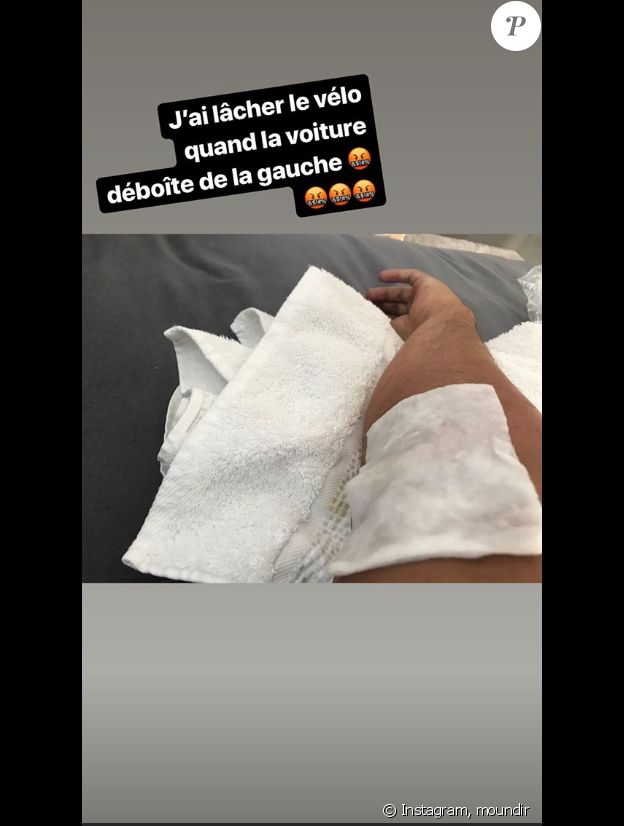 Moundir victime d'un accident de vélo, dimanche 21 juillet 2019