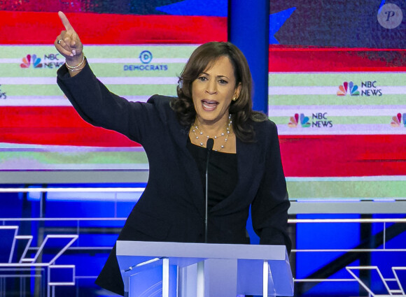 La sénatrice Kamala Harris participe au débat télévisé de la primaire démocrate aux élections présidentielles de 2020. Miami, le 27 juin 2019.
