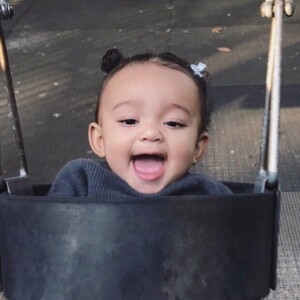 Kim Kardashian et sa fille Chicago sur Instagram.