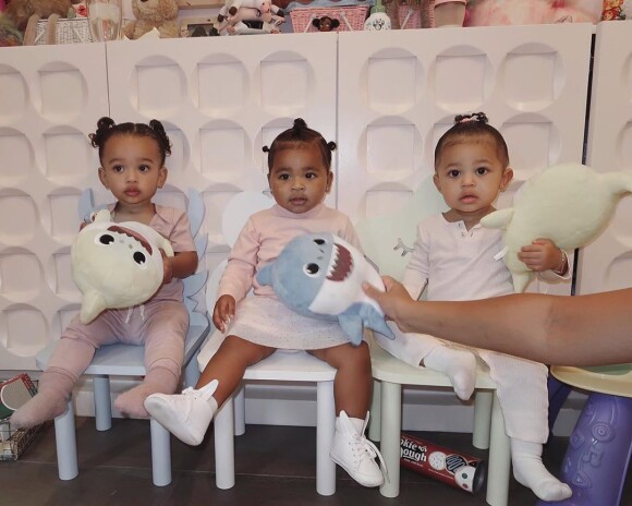 Chicago et ses cousines True et Stormi sur Instagram.