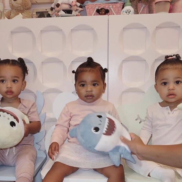 Chicago et ses cousines True et Stormi sur Instagram.