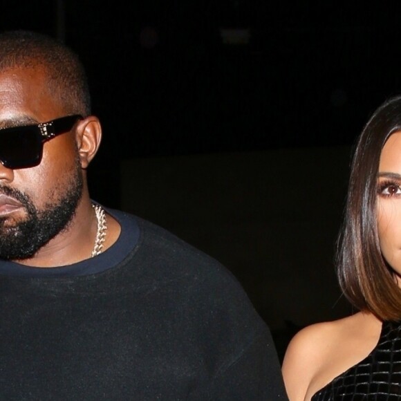 Kanye West et sa femme Kim Kardashian sont allés diner au restaurant Craig à West Hollywood à Los Angeles, le 10 juillet 2019