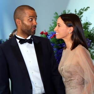 Tony Parker et sa femme Axelle assistaient au 71e gala de la Croix-Rouge monégasque à Monaco le 26 juillet 2019. © Dominique Jacovides/Bestimage