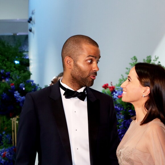 Tony Parker et sa femme Axelle assistaient au 71e gala de la Croix-Rouge monégasque à Monaco le 26 juillet 2019. © Dominique Jacovides/Bestimage