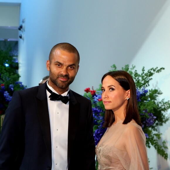 Tony Parker et sa femme Axelle assistaient au 71e gala de la Croix-Rouge monégasque à Monaco le 26 juillet 2019. © Dominique Jacovides/Bestimage
