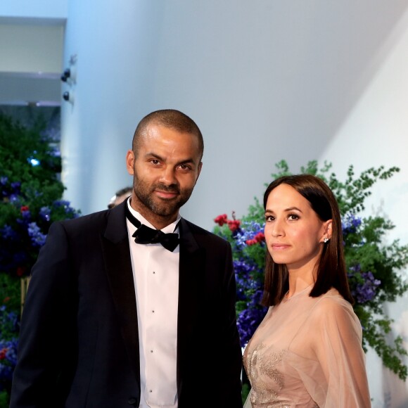 Tony Parker et sa femme Axelle assistaient au 71e gala de la Croix-Rouge monégasque à Monaco le 26 juillet 2019. © Dominique Jacovides/Bestimage