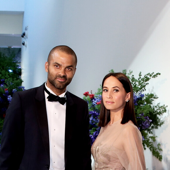 Tony Parker et sa femme Axelle assistaient au 71e gala de la Croix-Rouge monégasque à Monaco le 26 juillet 2019. © Dominique Jacovides/Bestimage