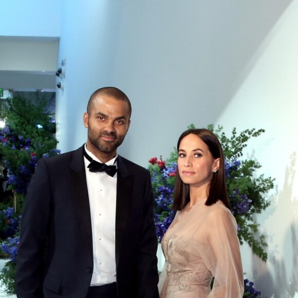 Tony Parker et sa femme Axelle assistaient au 71e gala de la Croix-Rouge monégasque à Monaco le 26 juillet 2019. © Dominique Jacovides/Bestimage