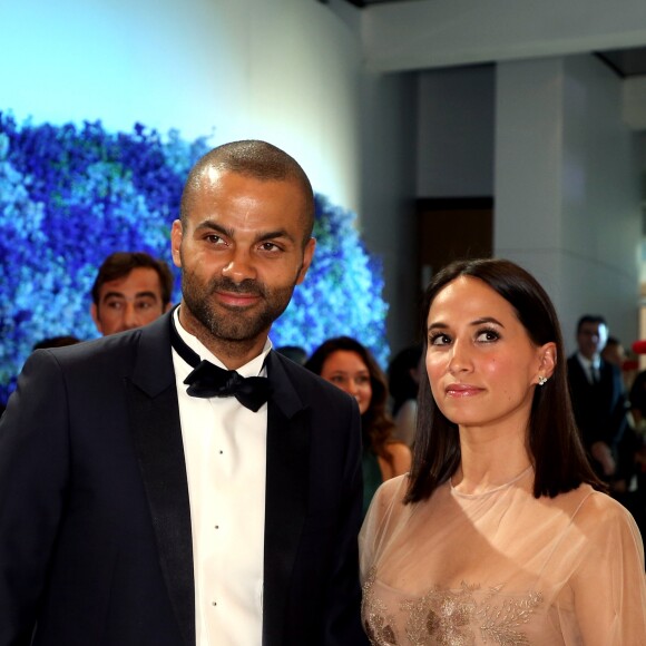 Tony Parker et son épouse Axelle assistaient au 71e gala de la Croix-Rouge monégasque à Monaco le 26 juillet 2019. © Dominique Jacovides/Bestimage