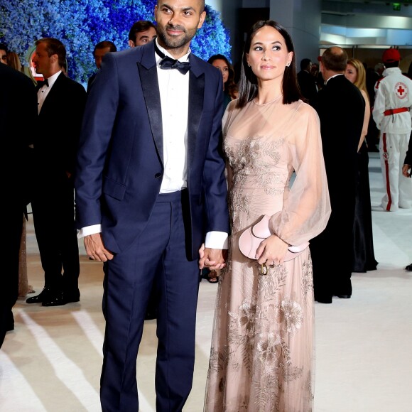 Tony Parker et son épouse Axelle assistaient au 71e gala de la Croix-Rouge monégasque à Monaco le 26 juillet 2019. © Dominique Jacovides/Bestimage