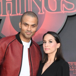 Tony Parker et sa femme Axelle à la première de la saiso 3 de la série Netflix Stranger Things au cinéma Le Grand Rex à Paris, le 4 juillet 2019. © Guirec Coadic/Bestimage