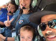 Tony Parker et Axelle : En hélico avec leurs fils avant leur soirée princière