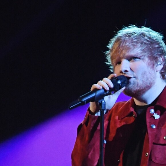 Ed Sheeran - Soirée des 38ème Brit Awards (récompense musicale délivrée annuellement par la British Phonographic Industry depuis 1977) à l'O2 Arena à Londres, Royaume Uni, le 21 février 2018.  Celebs at the 2018 Brit Awards held at the O2 Arena in London, UK on February 21, 2018. It is the 38th edition of the British Phonographic Industry's annual pop music awards.21/02/2018 - Londres