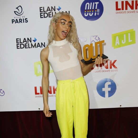 Exclusif - Bilal Hassani - Cérémonie de gala Out d'Or au Cabaret Sauvage à Paris le 18 juin 2019. Le chanteur Bilal Hassani, représentant de la France lors de l'Eurovision 2019, a remporté mardi le prix de la personnalité LGBTI de l'année remis lors de la cérémonie des Out d'or qui célèbre la visibilité des personnes LGBTI dans la sphère publique. © Marc Ausset-Lacroix/Bestimage