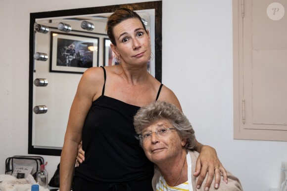 Exclusif - Virginie Hocq, Jacqueline Franjou - Personnalités lors de la représentation de la pièce "C'était quand la dernière fois ?" lors du Festival de Ramatuelle. Le 3 août 2019.