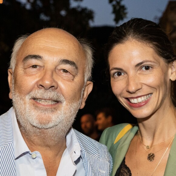 Exclusif - Gérard Jugnot et sa compagne Patricia Campi lors du Festival de Ramatuelle, France, le 5 août 2019.