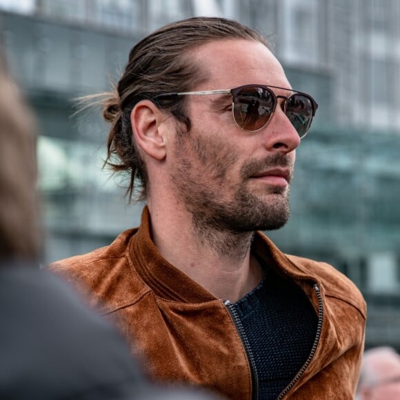 Camille Lacourt - Cocktail de l'équipe de Formule E Panasonic X Jaguar Racing à l'Hôtel Royal Monceau, avec une présentation des voitures sur le parvis de la défense à Paris le 25 avril 2019. © Bernard Rouffignac/Panasonic