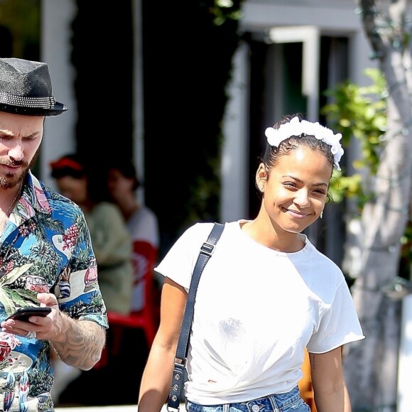 Christina Milian et son compagnon M. Pokora sont allés faire des courses chez Fred Segal à West Hollywood, le 11 mai 2019.