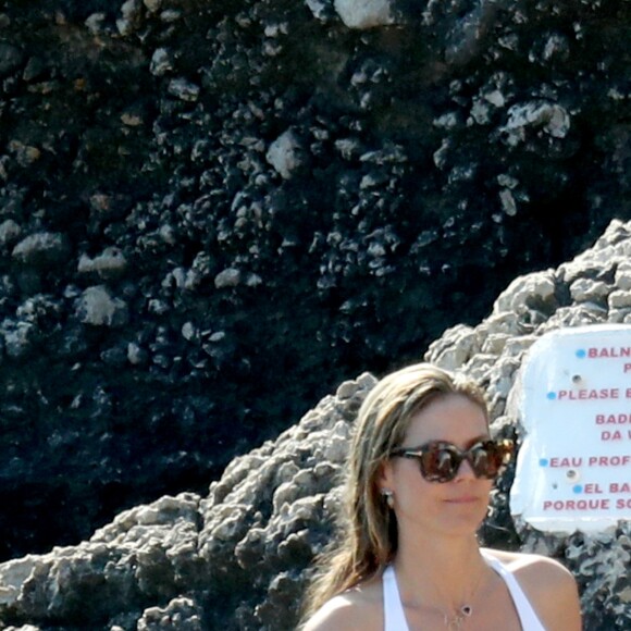 Heidi Klum et son fils Henri Samuel - Heidi Klum et son mari Tom Kaulitz déjeunent avec leurs invités au restaurant La Fontelina, le lendemain de leur mariage à Capri. Le 4 Aout 2019.  Please hide children face prior publication Heidi Klum and her husband Tom Kaulitz have lunch with their guests at the restaurant La Fontelina, the day after their wedding in Capri, August 4, 201904/08/2019 - Capri