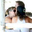 Heidi Klum et son mari Tom Kaulitz déjeunent avec leurs invités au restaurant La Fontelina, le lendemain de leur mariage à Capri. Le 4 Aout 2019.  Heidi Klum and her husband Tom Kaulitz have lunch with their guests at the restaurant La Fontelina, the day after their wedding in Capri, August 4, 201904/08/2019 - Capri